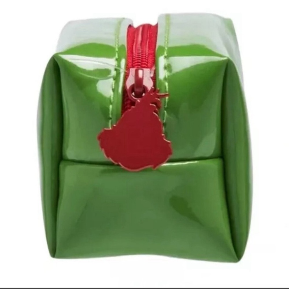 Revolution Green Grinch Cosmetic Bag with Red Zipper set of 2 - Picture 7 of 8